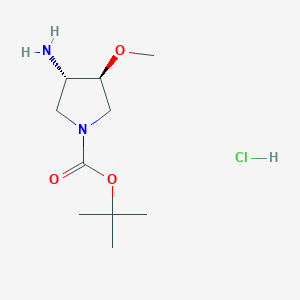 tert-Butyl trans-3-amino-4-methoxy-1-pyrrolidinecarboxylate hydrochloride
