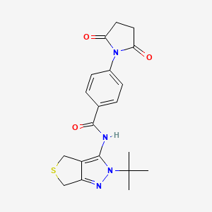 N-(2-tert-butyl-4,6-dihydrothieno[3,4-c]pyrazol-3-yl)-4-(2,5-dioxopyrrolidin-1-yl)benzamide