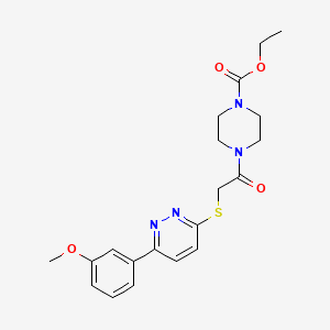 molecular formula C20H24N4O4S B2956645 Ethyl 4-[2-[6-(3-methoxyphenyl)pyridazin-3-yl]sulfanylacetyl]piperazine-1-carboxylate CAS No. 893988-87-9