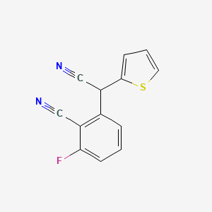 molecular formula C13H7FN2S B2956646 2-[Cyano(2-thienyl)methyl]-6-fluorobenzenecarbonitrile CAS No. 306976-61-4