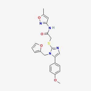 2-[1-Furan-2-ylmethyl-5-(4-methoxy-phenyl)-1H-imidazol-2-ylsulfanyl]-N-(5-methyl-isoxazol-3-yl)-acetamide