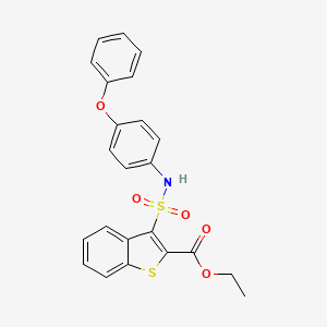 molecular formula C23H19NO5S2 B2956651 Ethyl 3-[(4-phenoxyphenyl)sulfamoyl]-1-benzothiophene-2-carboxylate CAS No. 932520-95-1