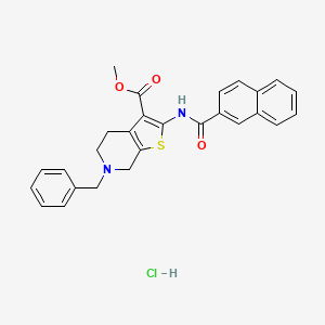 Methyl 2-(2-naphthamido)-6-benzyl-4,5,6,7-tetrahydrothieno[2,3-c]pyridine-3-carboxylate hydrochloride