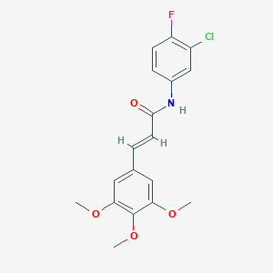 (2E)-N-(3-chloro-4-fluorophenyl)-3-(3,4,5-trimethoxyphenyl)prop-2-enamide