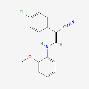 2-(4-Chlorophenyl)-3-(2-methoxyanilino)acrylonitrile
