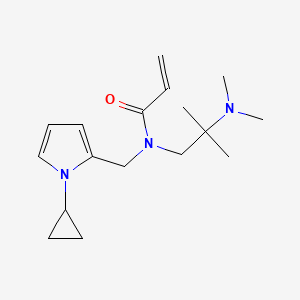 N-[(1-Cyclopropylpyrrol-2-yl)methyl]-N-[2-(dimethylamino)-2-methylpropyl]prop-2-enamide