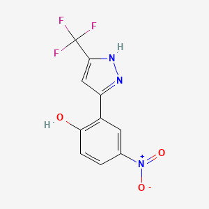 4-nitro-2-[5-(trifluoromethyl)-1H-pyrazol-3-yl]phenol