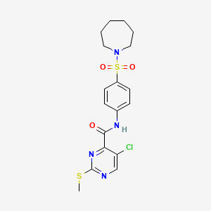 N-[4-(azepan-1-ylsulfonyl)phenyl]-5-chloro-2-(methylsulfanyl)pyrimidine-4-carboxamide