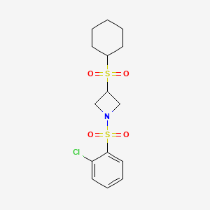 1-((2-Chlorophenyl)sulfonyl)-3-(cyclohexylsulfonyl)azetidine