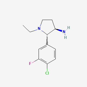 (2S,3R)-2-(4-Chloro-3-fluorophenyl)-1-ethylpyrrolidin-3-amine