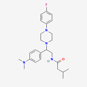N-{2-[4-(dimethylamino)phenyl]-2-[4-(4-fluorophenyl)piperazin-1-yl]ethyl}-3-methylbutanamide