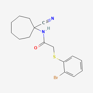 2-[(2-bromophenyl)sulfanyl]-N-(1-cyanocycloheptyl)acetamide