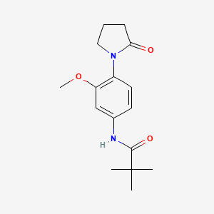 N-[3-methoxy-4-(2-oxopyrrolidin-1-yl)phenyl]-2,2-dimethylpropanamide