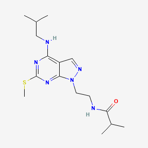 N-(2-(4-(isobutylamino)-6-(methylthio)-1H-pyrazolo[3,4-d]pyrimidin-1-yl)ethyl)isobutyramide
