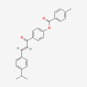molecular formula C26H24O3 B2956736 4-{(2E)-3-[4-(methylethyl)phenyl]prop-2-enoyl}phenyl 4-methylbenzoate CAS No. 306730-02-9