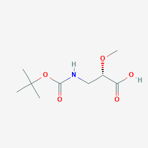 molecular formula C9H17NO5 B2956747 (S)-3-((tert-Butoxycarbonyl)amino)-2-methoxypropanoic acid CAS No. 412352-66-0