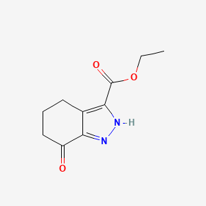 molecular formula C10H12N2O3 B2956748 ethyl 7-oxo-4,5,6,7-tetrahydro-1H-indazole-3-carboxylate CAS No. 175396-30-2