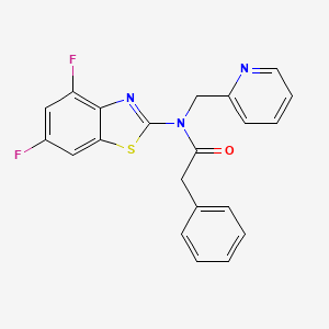 molecular formula C21H15F2N3OS B2956750 N-(4,6-二氟苯并[d]噻唑-2-基)-2-苯基-N-(吡啶-2-基甲基)乙酰胺 CAS No. 899736-04-0