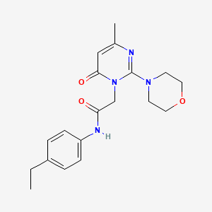 molecular formula C19H24N4O3 B2956752 N-(4-ethylphenyl)-2-[4-methyl-2-(morpholin-4-yl)-6-oxo-1,6-dihydropyrimidin-1-yl]acetamide CAS No. 1251553-56-6