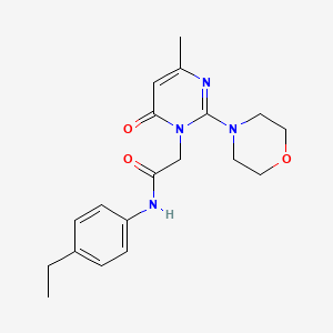 molecular formula C19H24N4O3 B2956752 N-(4-ethylphenyl)-2-(4-methyl-2-morpholin-4-yl-6-oxopyrimidin-1(6H)-yl)acetamide CAS No. 1251553-56-6
