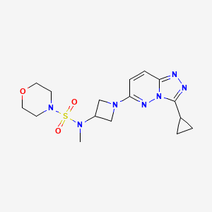 molecular formula C16H23N7O3S B2956759 N-(1-{3-cyclopropyl-[1,2,4]triazolo[4,3-b]pyridazin-6-yl}azetidin-3-yl)-N-methylmorpholine-4-sulfonamide CAS No. 2200780-30-7