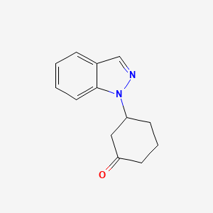 molecular formula C13H14N2O B2956762 3-(1h-Indazol-1-yl)cyclohexan-1-one CAS No. 1519342-31-4