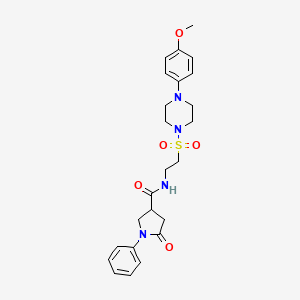 N-(2-{[4-(4-methoxyphenyl)piperazin-1-yl]sulfonyl}ethyl)-5-oxo-1-phenylpyrrolidine-3-carboxamide