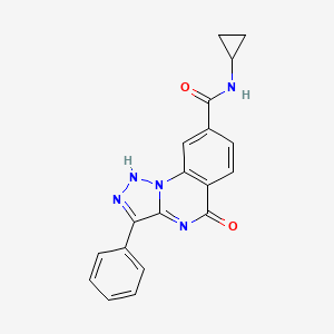 N-cyclopropyl-5-oxo-3-phenyl-4,5-dihydro-[1,2,3]triazolo[1,5-a]quinazoline-8-carboxamide