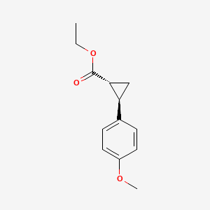 molecular formula C13H16O3 B2956811 V-ethyl 2-(4-methoxyphenyl)cyclopropanecarboxylate CAS No. 207279-34-3; 6142-64-9