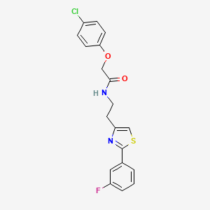2-(4-chlorophenoxy)-N-{2-[2-(3-fluorophenyl)-1,3-thiazol-4-yl]ethyl}acetamide