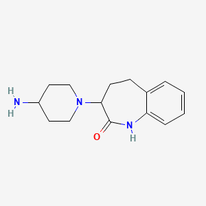 molecular formula C15H23Cl2N3O B2956814 3-(4-aminopiperidin-1-yl)-1,3,4,5-tetrahydro-2H-1-benzazepin-2-one CAS No. 1142201-82-8