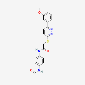 molecular formula C21H20N4O3S B2956831 N-(4-acetamidophenyl)-2-{[6-(3-methoxyphenyl)pyridazin-3-yl]sulfanyl}acetamide CAS No. 893987-68-3