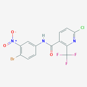 molecular formula C13H6BrClF3N3O3 B2956848 N-(4-bromo-3-nitrophenyl)-6-chloro-2-(trifluoromethyl)pyridine-3-carboxamide CAS No. 1795509-10-2