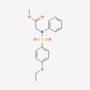molecular formula C17H19NO5S B2956854 Methyl N-[(4-ethoxyphenyl)sulfonyl]-N-phenylglycinate CAS No. 432001-30-4