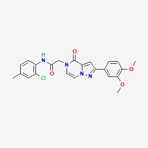 molecular formula C23H21ClN4O4 B2956862 N-(2-chloro-4-methylphenyl)-2-(2-(3,4-dimethoxyphenyl)-4-oxopyrazolo[1,5-a]pyrazin-5(4H)-yl)acetamide CAS No. 941981-97-1