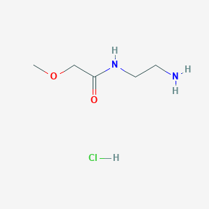 molecular formula C5H13ClN2O2 B2956863 N-(2-Aminoethyl)-2-methoxyacetamide;hydrochloride CAS No. 2248322-37-2