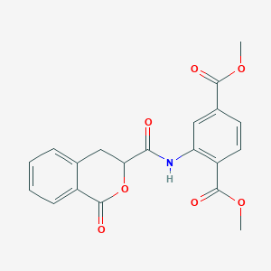molecular formula C20H17NO7 B2956883 Dimethyl 2-(1-oxoisochroman-3-carboxamido)terephthalate CAS No. 786674-53-1