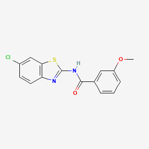 molecular formula C15H11ClN2O2S B2956901 N-(6-chloro-1,3-benzothiazol-2-yl)-3-methoxybenzamide CAS No. 303796-91-0