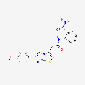 2-(2-(6-(4-Methoxyphenyl)imidazo[2,1-b]thiazol-3-yl)acetamido)benzamide