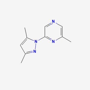 molecular formula C10H12N4 B2956935 2-(3,5-dimethyl-1H-pyrazol-1-yl)-6-methylpyrazine CAS No. 2310221-61-3