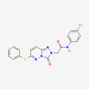 molecular formula C19H14ClN5O2S B2956949 N-(4-chlorophenyl)-2-[3-oxo-6-(phenylsulfanyl)-2H,3H-[1,2,4]triazolo[4,3-b]pyridazin-2-yl]acetamide CAS No. 1115279-46-3