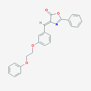 molecular formula C24H19NO4 B295701 4-[3-(2-phenoxyethoxy)benzylidene]-2-phenyl-1,3-oxazol-5(4H)-one 