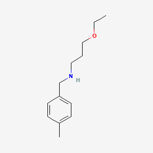 molecular formula C13H21NO B2957013 (3-ETHOXYPROPYL)[(4-METHYLPHENYL)METHYL]AMINE CAS No. 705955-78-8
