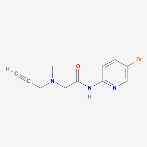 molecular formula C11H12BrN3O B2957126 N-(5-bromopyridin-2-yl)-2-[methyl(prop-2-yn-1-yl)amino]acetamide CAS No. 1355618-98-2