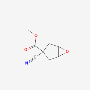 molecular formula C8H9NO3 B2957132 Methyl 3-cyano-6-oxabicyclo[3.1.0]hexane-3-carboxylate CAS No. 2173999-31-8