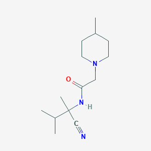 molecular formula C14H25N3O B2957147 N-(1-cyano-1,2-dimethylpropyl)-2-(4-methylpiperidin-1-yl)acetamide CAS No. 1211676-16-2