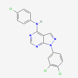 N-(4-chlorophenyl)-1-(3,4-dichlorophenyl)-1H-pyrazolo[3,4-d]pyrimidin-4-amine