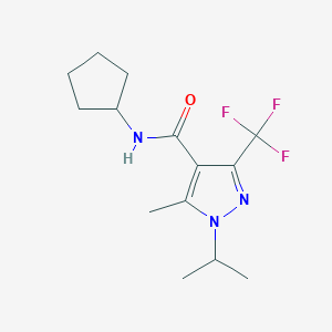 N-cyclopentyl-1-isopropyl-5-methyl-3-(trifluoromethyl)-1H-pyrazole-4-carboxamide