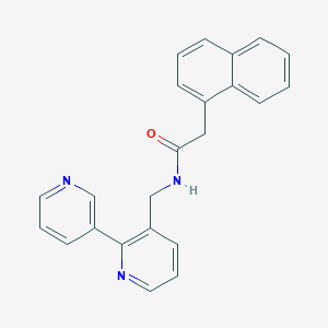 molecular formula C23H19N3O B2957213 N-([2,3'-bipyridin]-3-ylmethyl)-2-(naphthalen-1-yl)acetamide CAS No. 2034543-23-0