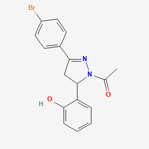 1-[5-(4-Bromophenyl)-3-(2-hydroxyphenyl)-3,4-dihydropyrazol-2-yl]ethanone